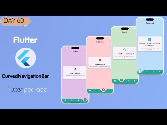 Flutter Curved Navigation Bar | Bottom Navigation Bar Flutter