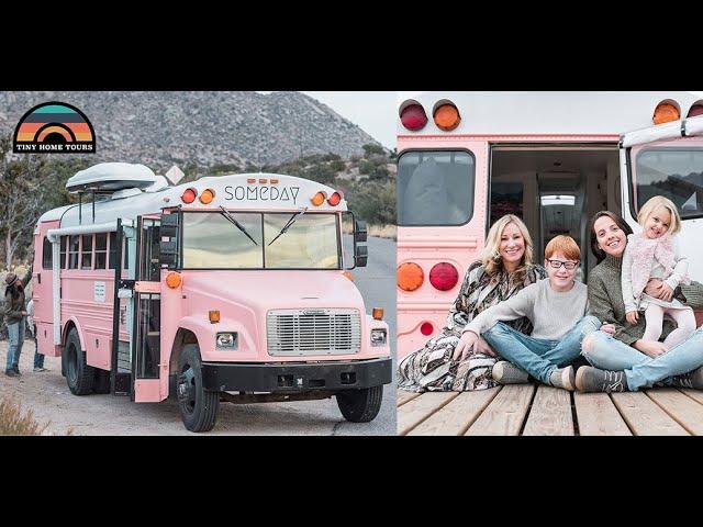 Family Of 4 Lives & Travels Full-Time In Bus Crossing Adventures Off Their Bucket List