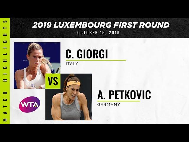 Andrea Petkovic vs. Camila Giorgi | 2019 Luxembourg Open First Round | WTA Highlights