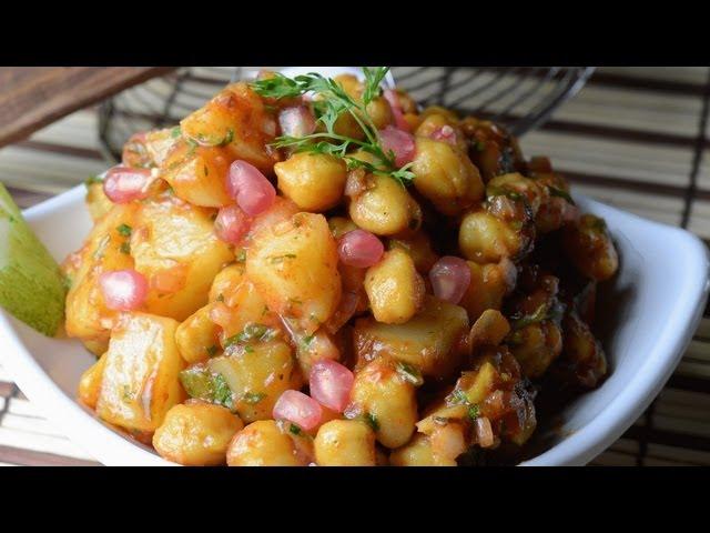 Aloo Channa Chaat - By Vahchef @ vahrehvah.com