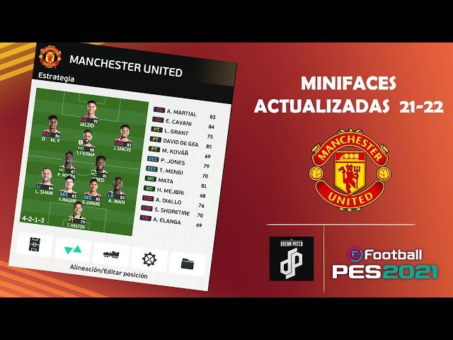 DREAM PATCH - MINIFACES DEL MANCHESTER UNITED, SEASON 2022/ PES 2021