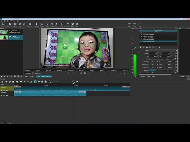 Green Screen Tutorial in Shotcut