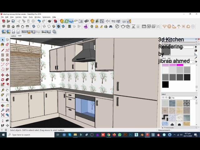 Blender cycles vs Sketchup Enscap Kitchen Rendering