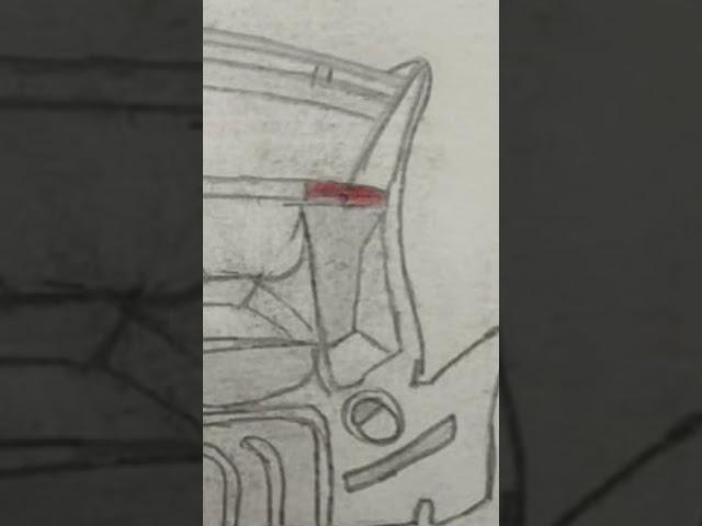 Ferrari Car Pencil Drawing | A3 ARTS #a3arts #art #artists #shorts