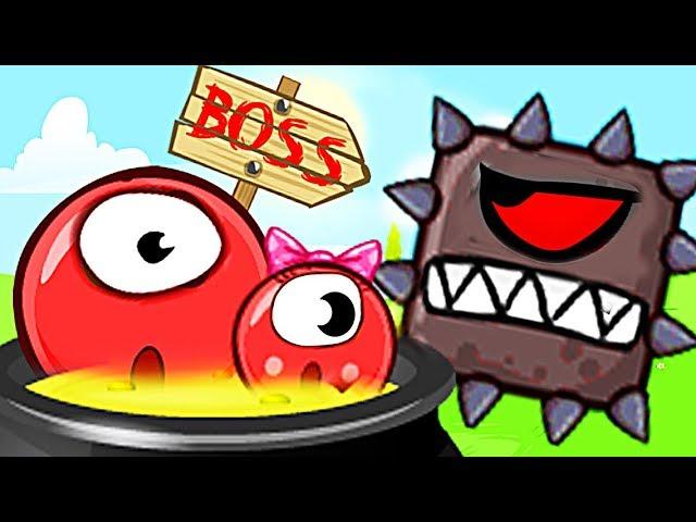КРАСНЫЙ ШАР И ОДНОГЛАЗЫЕ КВАДРАТЫ Новый Мультик Игра   Несносный Шарик Red Ball 4