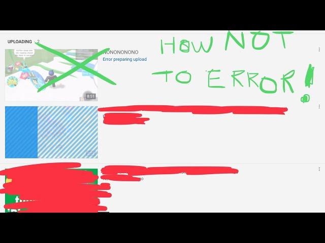 HOW TO FIX ERROR UPLOADING VIDEOS ON YOUTUBE!! (87% works) You-Tutorial