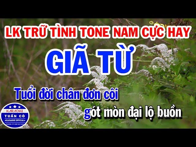 Karaoke Liên Khúc Nhạc Trữ Tình Tone Nam Hay Nhất Dễ Hát Nhất | GIÃ TỪ | SÔNG QUÊ