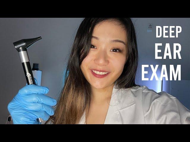 ASMR VR180 |  Extremely Deep Ear Exam! with otoscope!! (latex gloves, ear cupping & instructions)