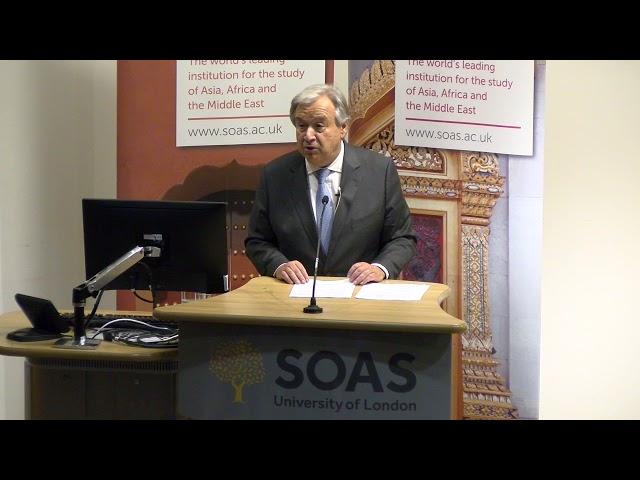 Counter-terrorism and human rights - United Nations Secretary-General at SOAS University of London