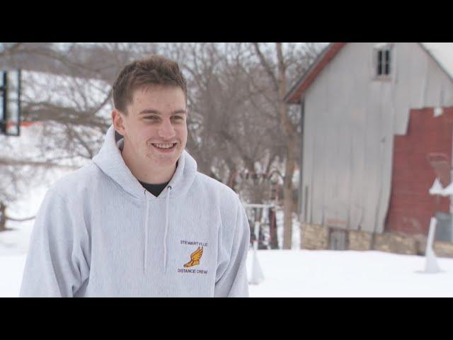 Stewartville's Will Tschetter stands out on, off the court