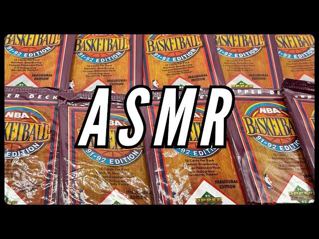 Relax with some old basketball card packs from 1991 / ASMR whisper and gum chewing