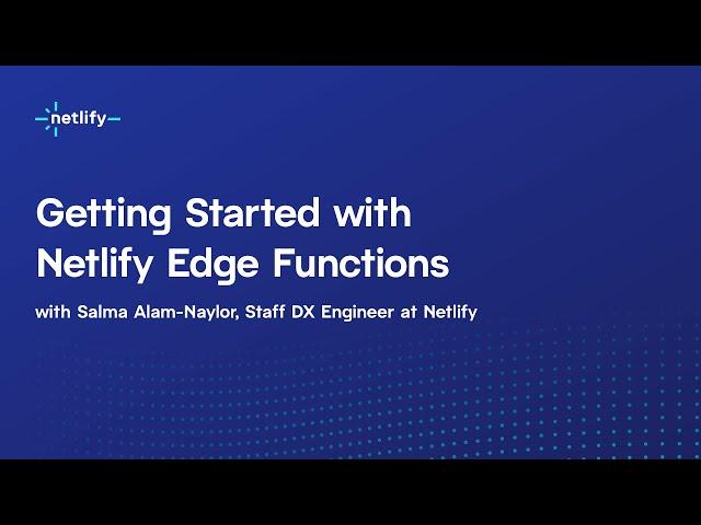 Getting started with Netlify Edge Functions