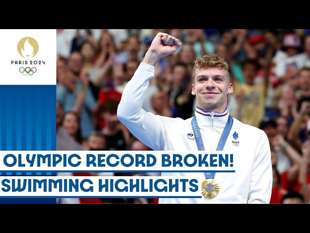 Marchand delights home crowd as swimming finals thrill on day 2 in pool ‍️ | Paris 2024 highlights