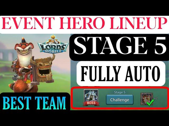 Lords Mobile limited challenge crazy chef stage 5 full autoplay team | Mastercook stage 5 fully auto