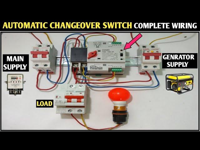 Automatic Changeover Switch Complete Wiring! Ats Wiring! Ats for Home! @electricwiringcenter1365