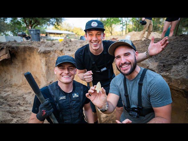 Hand Digging For 12,000yr OLD Native American ARTIFACTS!! (Found Perfect Spear)