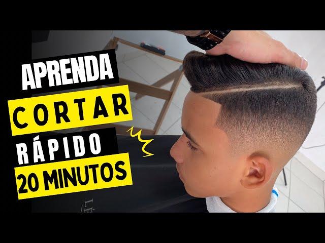 Aprenda cortar cabelo de forma rápida / Degrade 20 minutos 