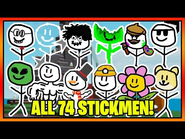 How to get ALL 74 BADGES + STICKMEN in FIND THE STICKMEN || Roblox