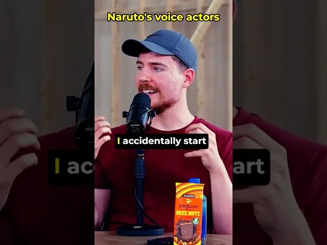 "Naruto's Voice Actors" | MrBeast | Podcast ️️ #shorts #mrbeast #naruto #anime #voice