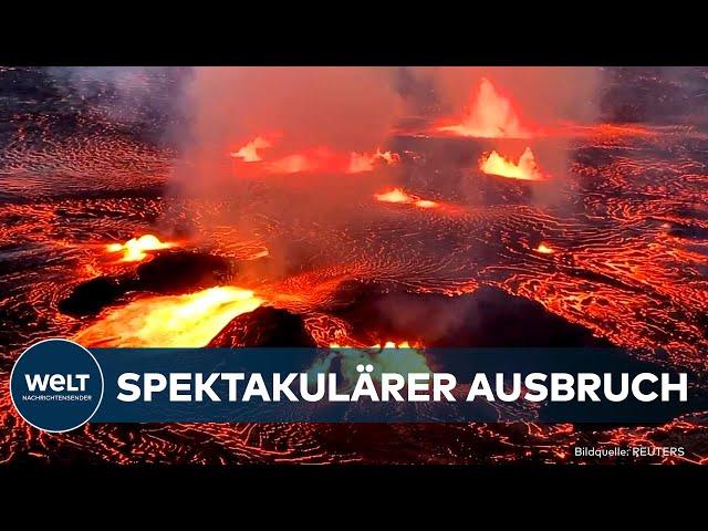 HAWAII: Vulkan Kilauea bricht aus: Lavafontänen schießen bis zu 90 Meter hoch - Spektakuläre Bilder