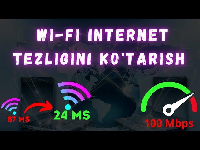 Wi-Fi INTERNET TEZLIGINI KO'TARISH | PING TUSHIRISH | INTERNET TEZLIGINI KO'TARISH  | GPON |    PON