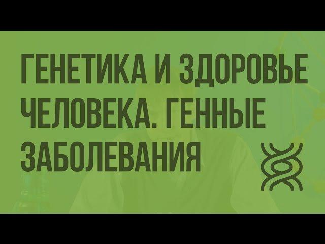 Генетика и здоровье человека. Генные заболевания