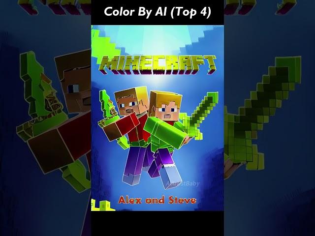 Ep3-AI Help Me Color Minecraft Alex and Steve (10 top images)