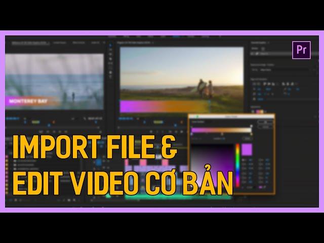 Học dựng phim bằng Adobe Premiere CC 2020 P2 | Import File & Edit video cơ bản | Tú Thanh Blog