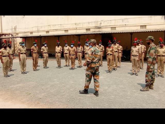 DRILL COMPETITION , NCC CADETS , BATTALION DRILL TEST