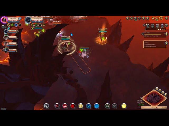 Albion Online hellgate 5v5 2 ranged dps vs grailseeker dive