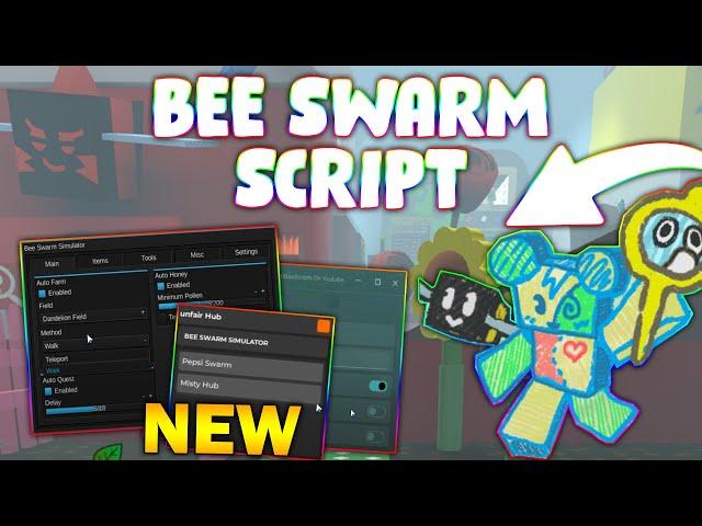 *NEW* Bee Swarm Simulator Script (PASTEBIN 2024) (AUTO DIG, AUTOFARM, AVOID/KILL MOBS, QUEST FINISH)