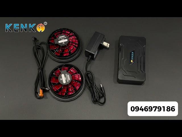 Đập hộp pin quạt áo điều hoà 14v pro max cực xịn và cao cấp, hàng chính hãng bảo hành 12 tháng