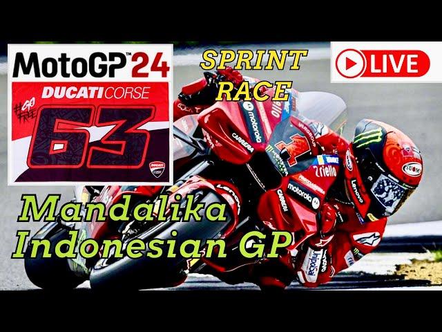 MotoGP24 | F.Bagnaia's - Ducati Lenovo (Cockpit View), IndonesianGP - Sprint Race