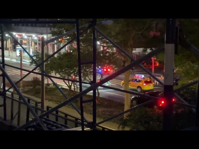 SENIOR CARE EMS AMBULANCE RESPONDING BROADWAY ON UPPER WEST SIDE AREA OF MANHATTAN IN NEW YORK CITY.