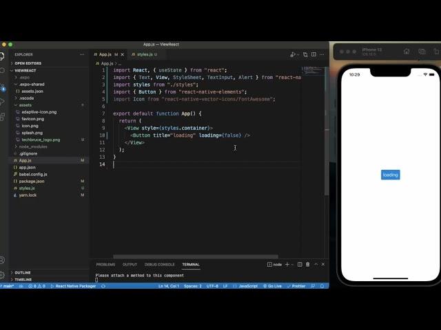 React Native Tutorial 56 - Button | React Native Elements