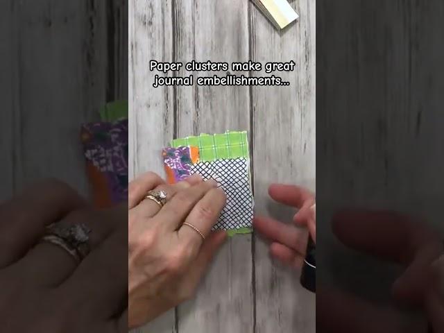 Scraps make great paper clusters  #cathand #junkjournal #shorts #artplay #papercraft