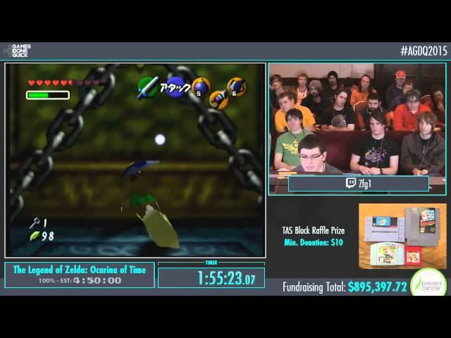 AGDQ 2015 - The Legend of Zelda: Ocarina of Time 100% Speedrun in 4:45:08 by ZFG