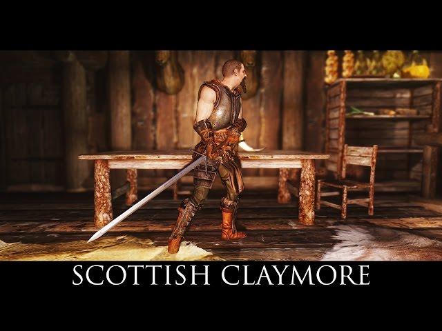 TES V - Skyrim Mods: Scottish Claymore by Billyro