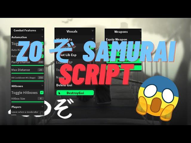 Roblox ZO ぞ Samurai OP Script | Kill Aura Auto Parry Reach Auto Block | *PASTEBIN*