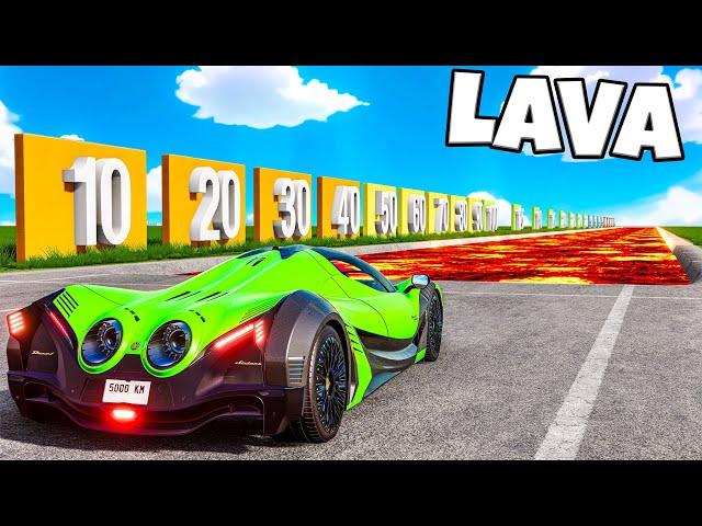 ️ EKSTREMALNE AUTA VS JAZDA PO LAVIE!? | BeamNG Drive |