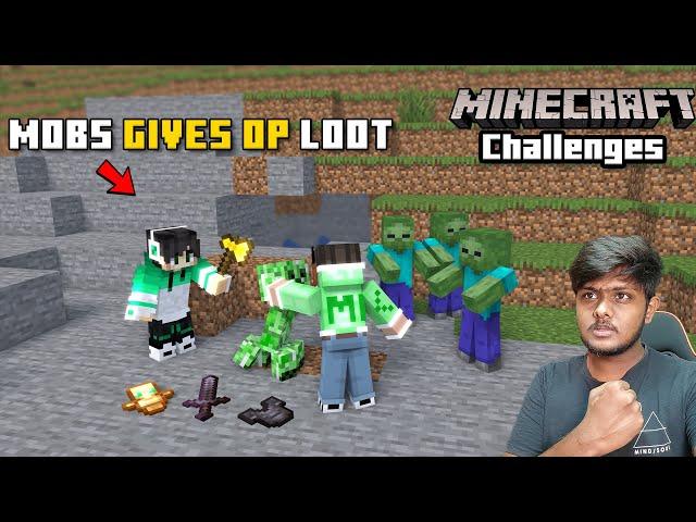 Minecraft But Mob Gives Op Loot | Minecraft Challenges | In Telugu | GMK GAMER