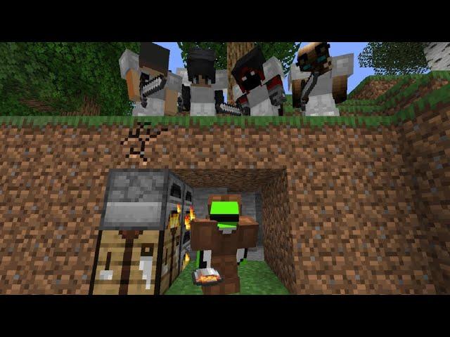 Minecraft Speedrunner VS 4 Hunters