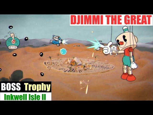 Cuphead - Boss Trophy guide - Djimmi the great in "Pyramid Peril" boss battle strategy