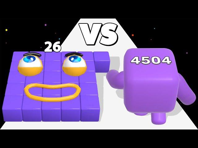 LEVEL UP NUMBER (vs) NUMBER BLOCKS RUN - ASMR Gameplay! Free Math Games