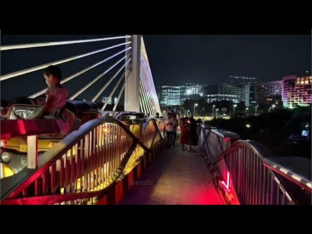 Hyderabad cable Bridge view ||  at midnight