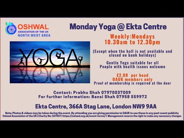 Health and Wellbeing - Weekly Yoga Session