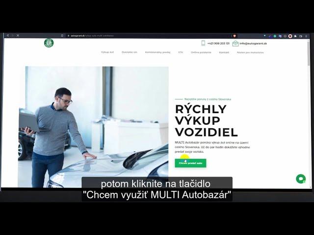 Autogarant.sk - návod pre službu  MULTIbazar online