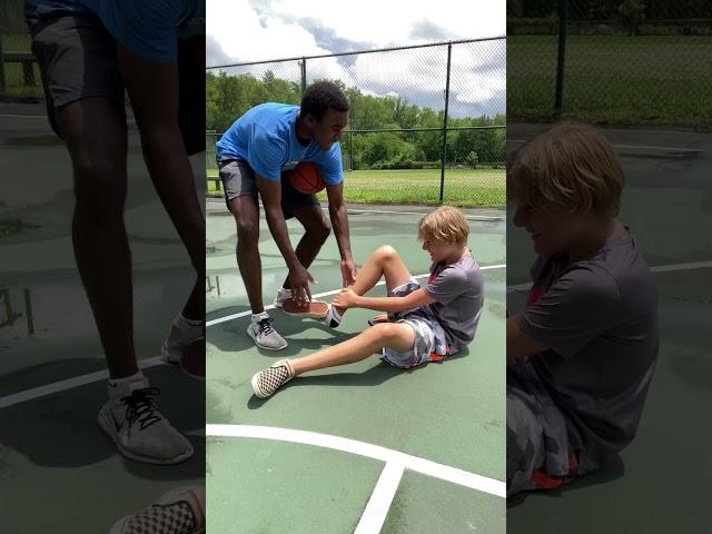 When the little kid rolls his ankles…