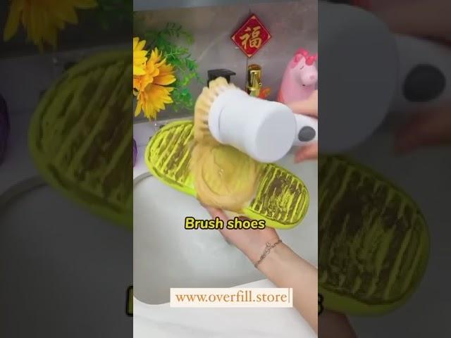 Brosse de lavage multifonctions électrique amovible avec 3 têtes de brosse interchangeables.