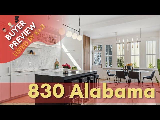 Buyer Preview: 830 Alabama Street, San Francisco, Listed with Kevin+Jonathan Inner Mission - 4K